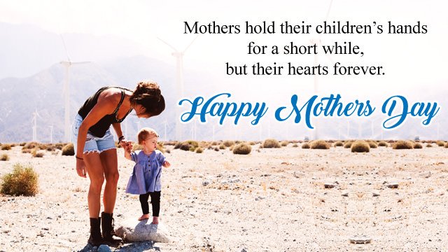 Mothers hold their children’s hands